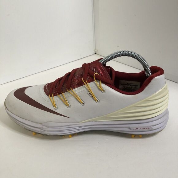 NIKE USC LUNAR SZ: M7 / W9.5 CONTROL 4 GOLF CLEATS 838116-108 Crimson Gold - Picture 9 of 15